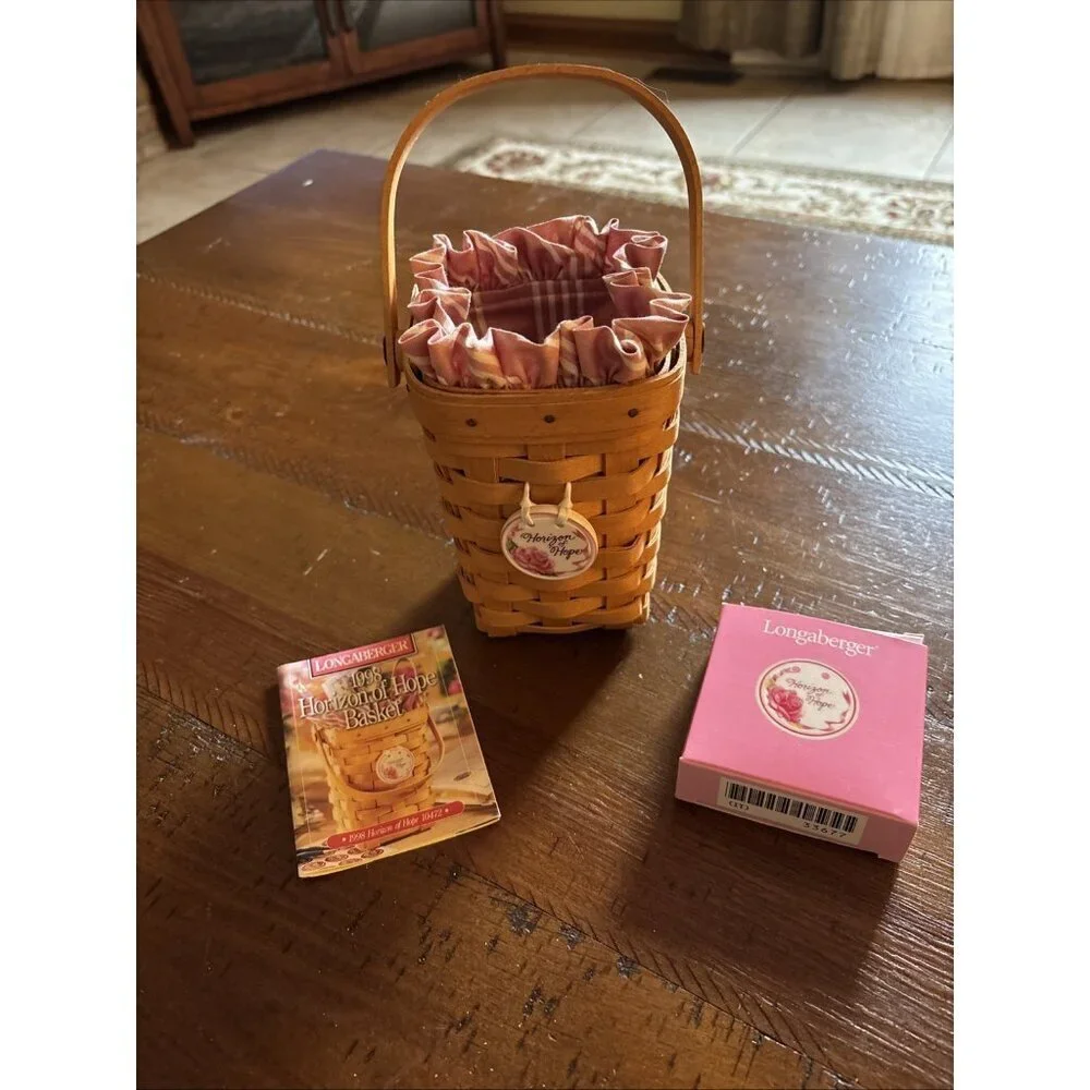 longaberger Horizon Of Hope Basket And Booklet 1998